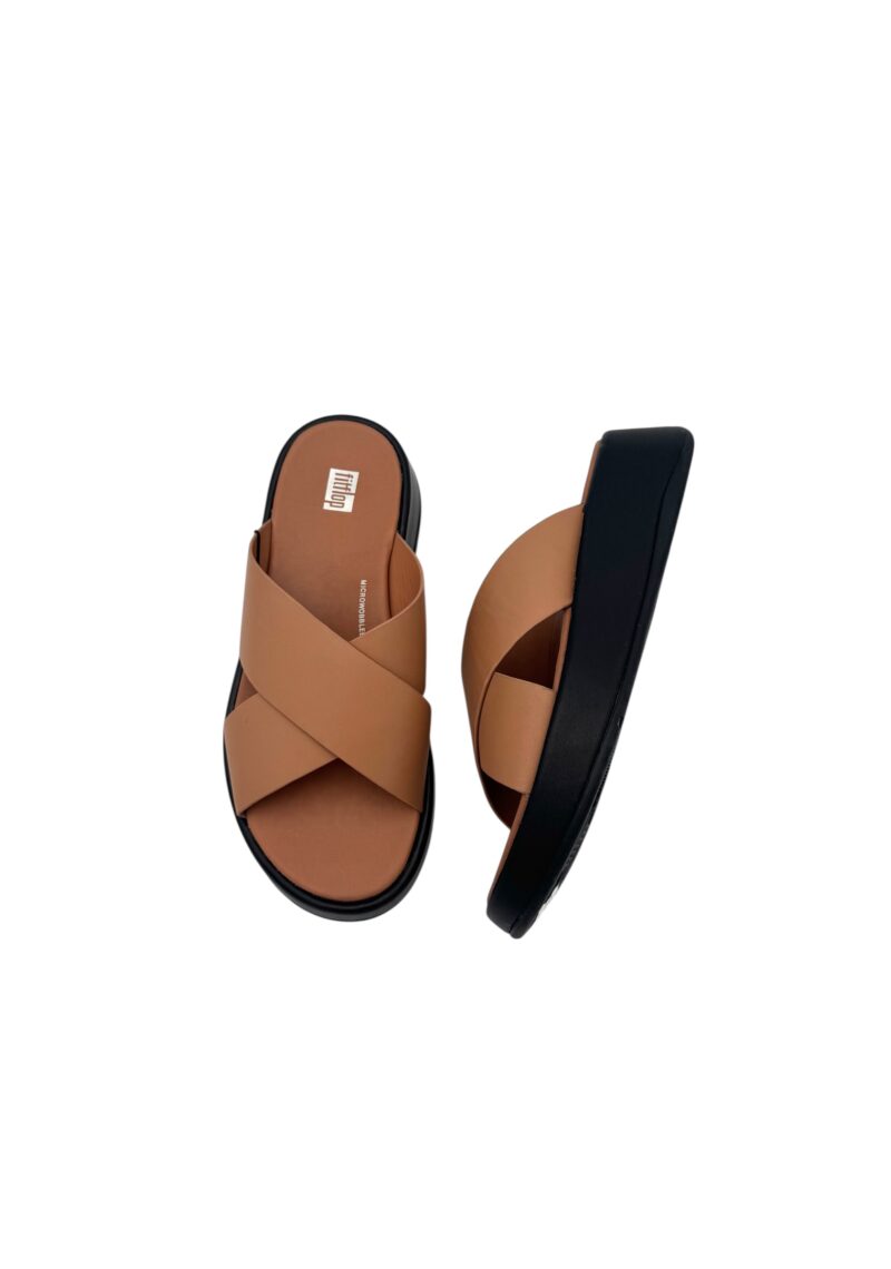 Fitflop: mielettömän ihanat & mukavat konjakin ruskeat ristikkäisremmi pistokkaat.