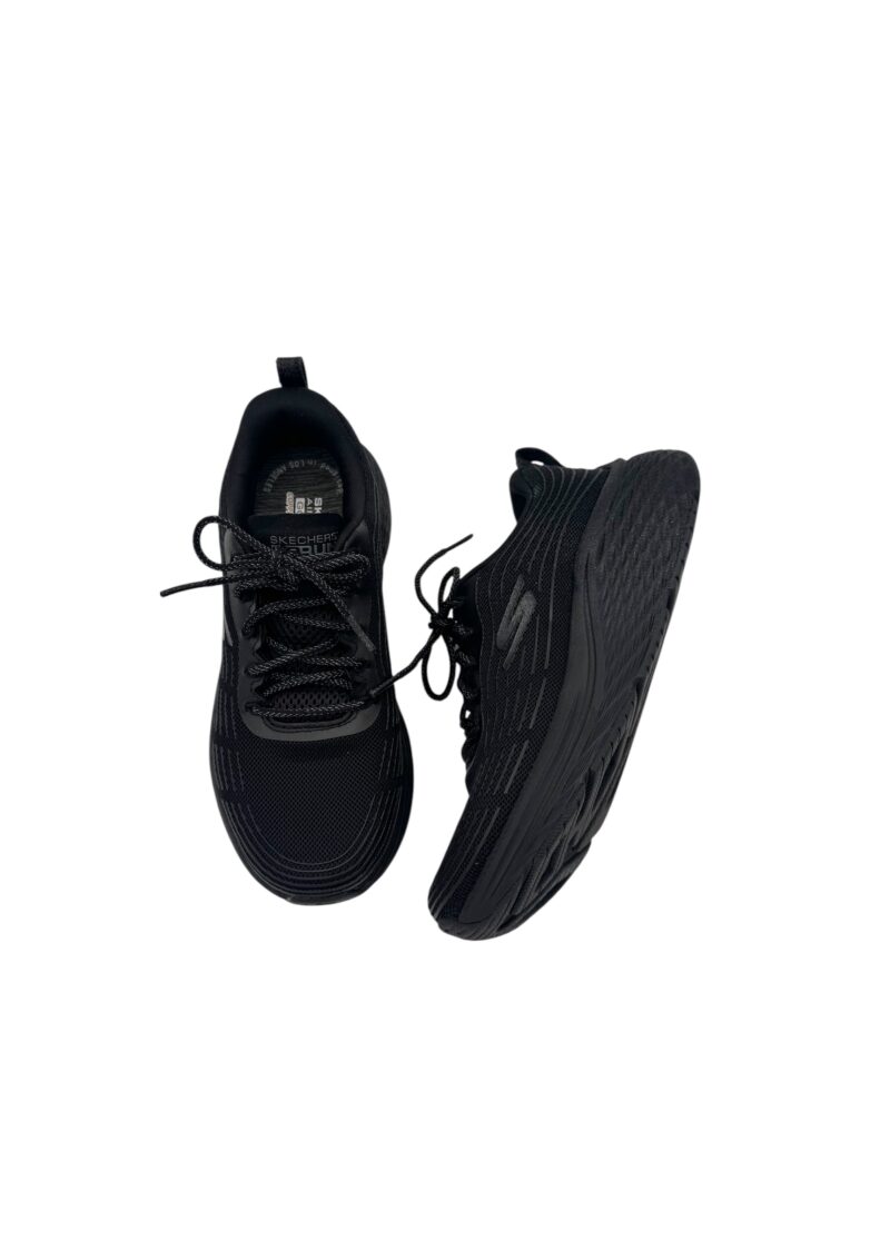 Skechers: uskomattoman upeat kokomustat glitterkuorrutteiset max cushion juoksulenkkarit.