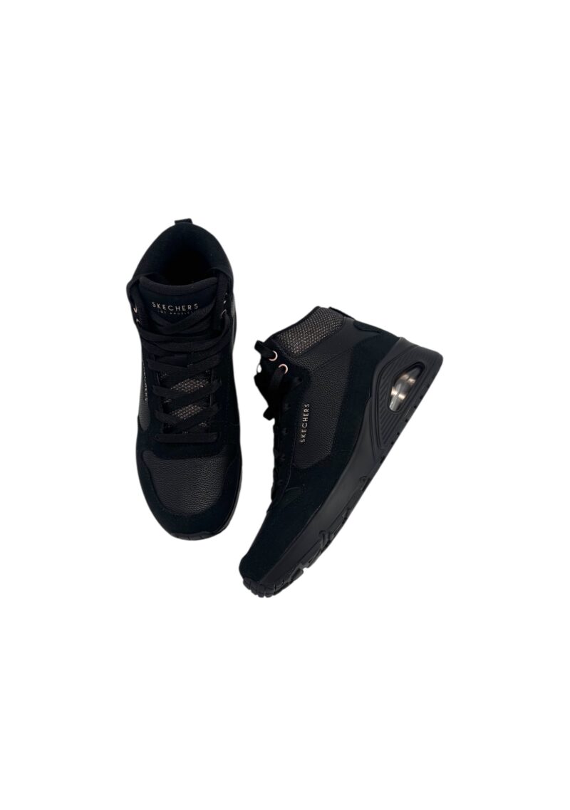 Skechers: makiat mustat & kauniisti kimaltavat uno nilkkurit.