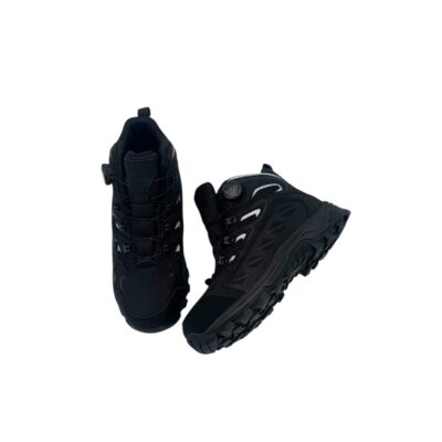 Migant: helpot & mukavat pitopohjaiset boa-lukolliset mustat sportti nilkkurit.