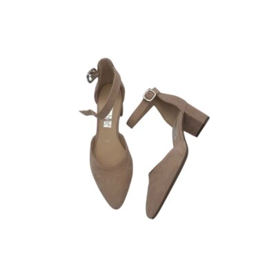 Gabor: klassisen kauniit tolppakorolliset nuden sävyiset nilkkaremmilliset avokkaat.