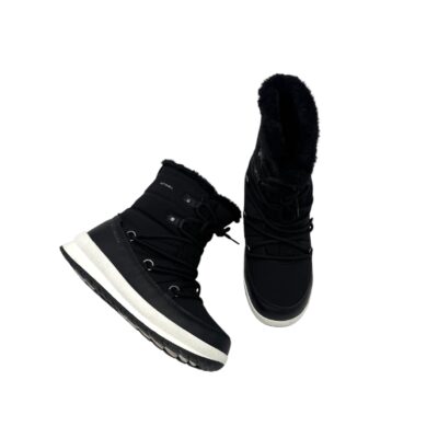 Network: kevyet & lämpimät vedenpitävät mustat toppakengät.