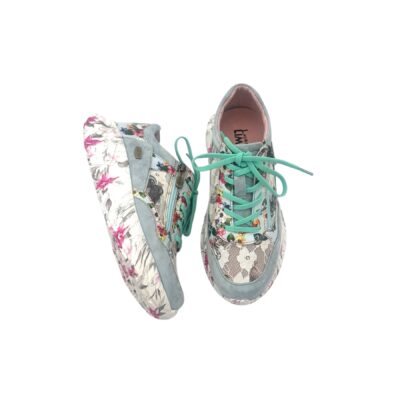 Laura Vita: huippu herkulliset kukka kuosiset sinisävyiset Sofia nahkatennarit