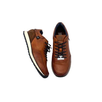 Bugatti: ikisuosikki konjakin ruskeat nahkaiset sporttiset kävelykengät