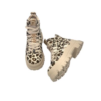 Buffalo: räjäyttävän räyheet leopardi kuosiset Aspha platform nilkkurit