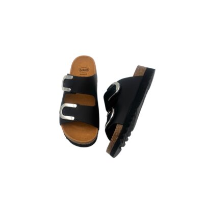 Scholl: huippu mukavat mustat tarralliset nahka pistokkaat