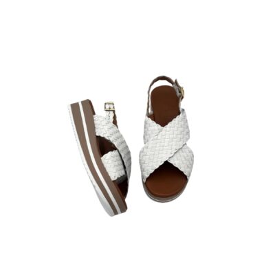 Oh! My Sandals: raikkaan valkoiset paksupohjaiset punos sandaalit