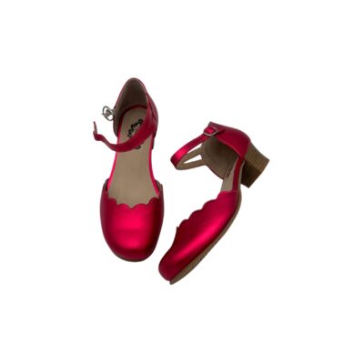 Vintro: kauniit naiselliset metallinhohto punaiset Lilli avokkaat