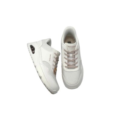 Skechers: valloittavat valkoiset joustonauhalliset UNO slip-ins tenskut